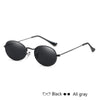 Fashion Women Sunglasses Famous Oval Sun Glasses Luxury Brand Metal Round Frames Black Small Cheap Eyewear